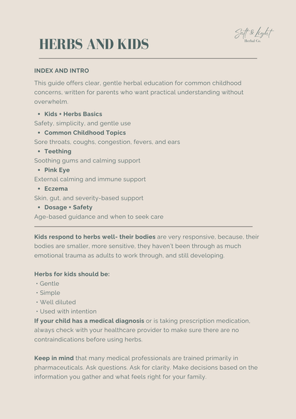 Herbs for Kids: A Simple, Safe Guide for Everyday Childhood Issues